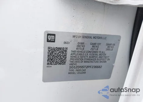 2023 Chevrolet Malibu Fwd 1Lt from USA, damaged, VIN 1G1ZD5ST2PF236682